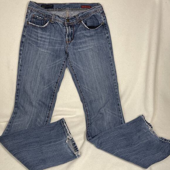 COH Citizens Of Humanity Ingrid #002 Distressed Stretch Low Waist Flair Blue 27 - Picture 1 of 8